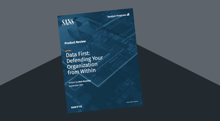 A visual representation of the SANS report cover page